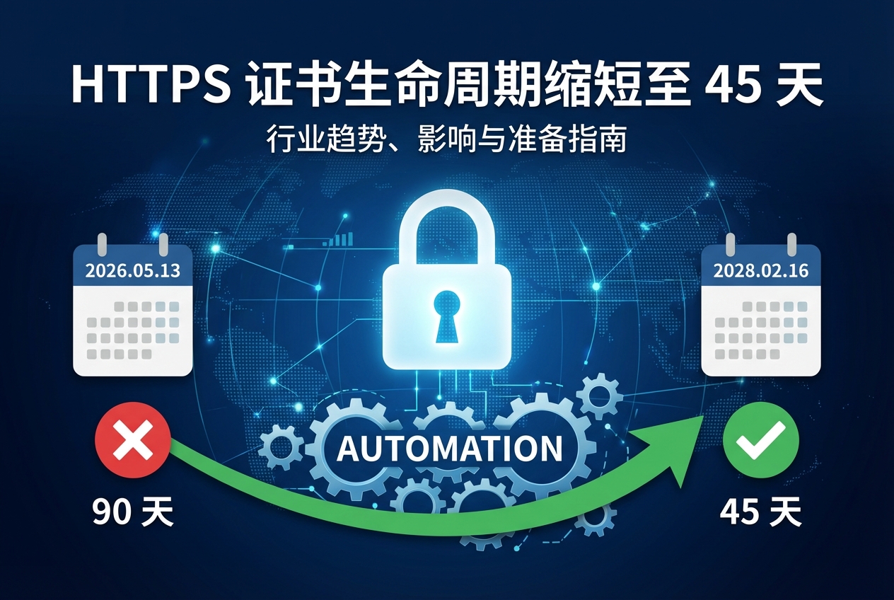 HTTPS 证书生命周期缩短至 45 天：行业趋势、影响与准备指南